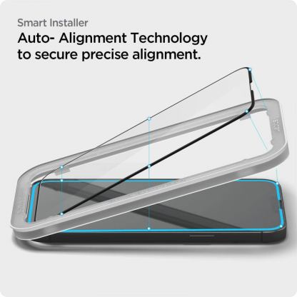 Spigen Glass.Tr Align Master Full Cover Tempered Glass - калено стъклено защитно покритие за целия дисплей на iPhone 13,  iPhone 13 Pro (черен-прозрачен) (2 броя) 6