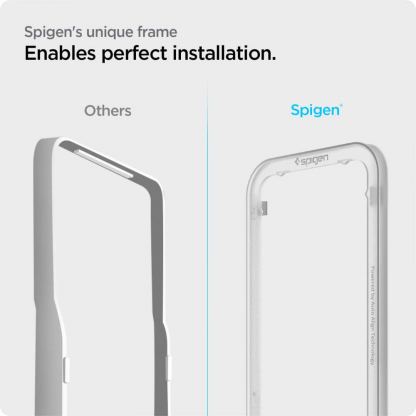 Spigen Glass.Tr Align Master Full Cover Tempered Glass - калено стъклено защитно покритие за целия дисплей на iPhone 13,  iPhone 13 Pro (черен-прозрачен) (2 броя) 7