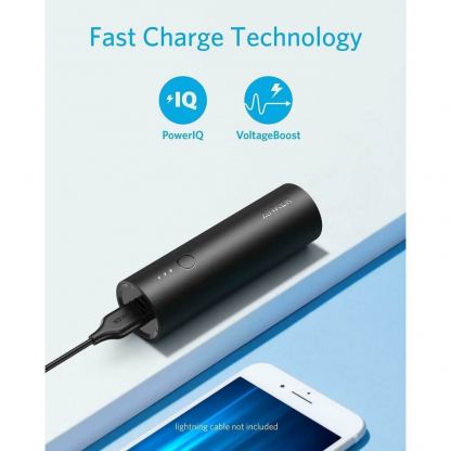 Anker PowerCore 5000 mAh с PowerIQ технология - външна батерия 5000mAh с USB изход за смартфони и таблети (черен) 4