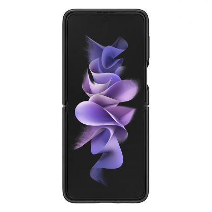 Samsung Leather Cover EF-VF711LBEGWW - оригинален кожен кейс (естествена кожа) за Samsung Galaxy Z Flip 3 (черен) 3