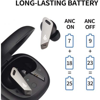 Edifier NB2 Pro True Wireless Active Noise Canceling Earbuds - безжични блутут слушалки с кейс за мобилни устройства (бежав)  6