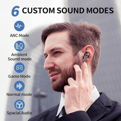 Edifier NB2 Pro True Wireless Active Noise Canceling Earbuds - безжични блутут слушалки с кейс за мобилни устройства (черен)  6