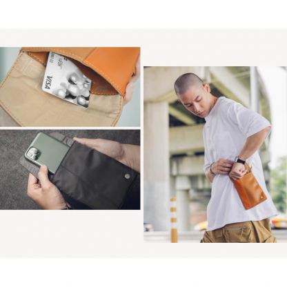 Moshi Aro Mini Slim Crossbody Bag - малка и компактна чанта с презрамка (черен) 6