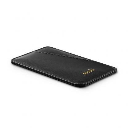 Moshi SnapTo Magnetic Slim Wallet - кожен портфейл (джоб) за прикрепяне към Moshi кейсове и калъфи със SnapTo технология за закрепяне (черен) 2