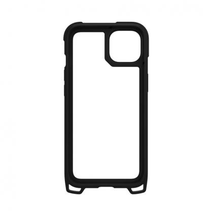 SwitchEasy Odyssey Classic Black Case - удароустойчив хибриден кейс с връзка и карабинер за iPhone 13 (черен)  5