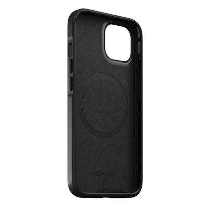 Nomad Modern Leather MagSafe Case - кожен (естествена кожа) кейс с MagSafe за iPhone 13 mini (черен) 5
