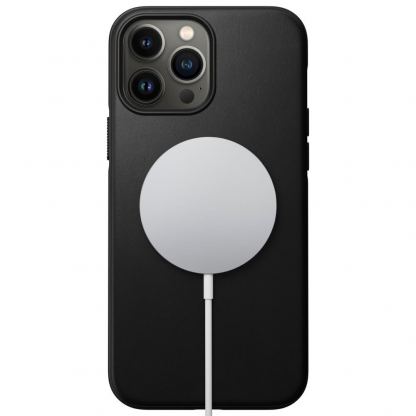 Nomad Modern Leather MagSafe Case - кожен (естествена кожа) кейс с MagSafe за iPhone 13 Pro (черен) 2