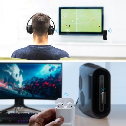 4smarts Bluetooth Audio Transmitter B9 - безжичен блутут аудио адаптер, чрез който можете да прехвърлите звука от телевизор или компютър към слушалки или аудио система 5