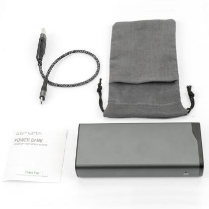 4smarts Powerbank VoltHub Pro 26800mAh 22.5W Quick Charge - външна батерия с USB-C и USB изходи за зареждане на мобилни устройства (тъмносив) 5