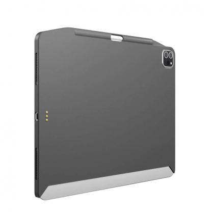 SwitchEasy CoverBuddy Case - поликарбонатов кейс (с отделение за Apple Pencil 2) за iPad Pro 12.9 M1 (2021) (съвместим с Apple Smart Keyboard, Smart Folio) (черен) 3