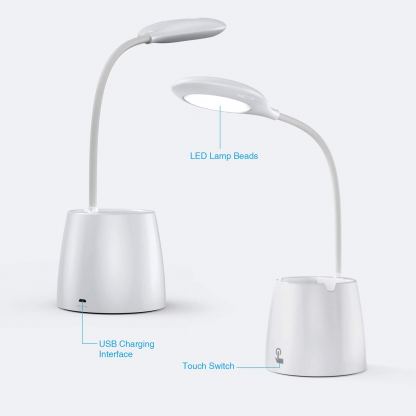 VOXON HDL02018WA01 LED Desk Lamp - настолна LED лампа с гъвкаво рамо (бял) 2