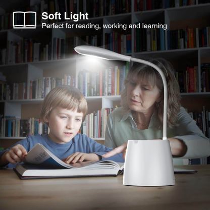 VOXON HDL02018WA01 LED Desk Lamp - настолна LED лампа с гъвкаво рамо (бял) 5
