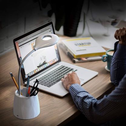 VOXON HDL02018WA01 LED Desk Lamp - настолна LED лампа с гъвкаво рамо (бял) 7