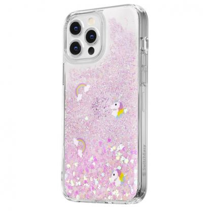 SwitchEasy Starfield Case - дизайнерски хибриден удароустойчив кейс за iPhone 13 Pro Max (розов)  2