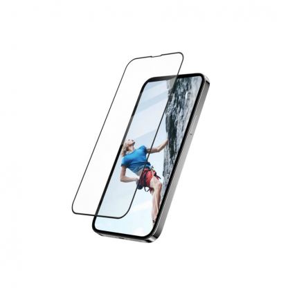 SwitchEasy Glass Bumper Full Cover Tempered Glass - калено стъклено защитно покритие за дисплея на iPhone 13 mini (черен-прозрачен) 2