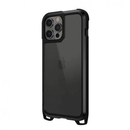 SwitchEasy Odyssey Rainbow Case - удароустойчив хибриден кейс с връзка и карабинер за iPhone 13 Pro Max (черен)  3