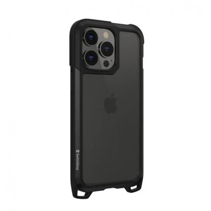 SwitchEasy Odyssey Classic Black Case - удароустойчив хибриден кейс с връзка и карабинер за iPhone 13 Pro (черен)  2
