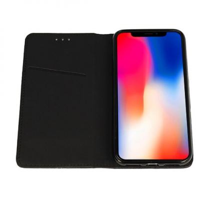 Telone Smart Book Magnet Case - кожен калъф с поставка за Huawei Mate 40 Pro (черен) 3