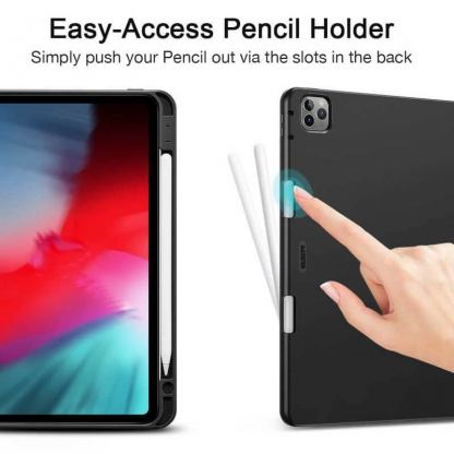 ESR Rebound Pencil Case - полиуретанов калъф с поставка и отделение за Apple Pencil 2 за iPad Pro 11 M1 (2021), iPad Pro 11 (2020), iPad Pro 11 (2018) (сив) 3