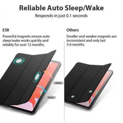 ESR Rebound Slim Case - полиуретанов калъф с поставка за iPad Pro 11 M1 (2021), iPad Pro 11 (2020), iPad Pro 11 (2018) (розово злато) 5