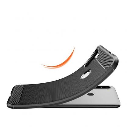 Carbon Soft Silicone TPU Protective Case - силиконов калъф за Samsung Galaxy A11, Galaxy M11 (черен) 5