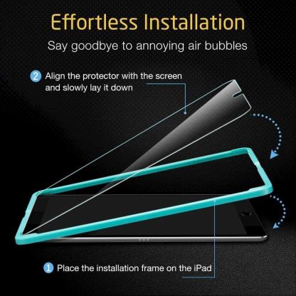 ESR Tempered Glass Screen Protector - калено стъклено защитно покритие за дисплея на iPad 9 (2021), iPad 8 (2020), iPad 7 (2019) (прозрачен) 7