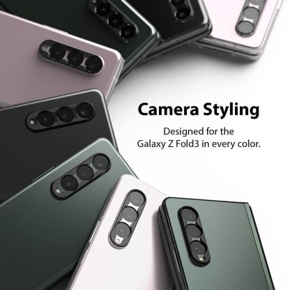 Ringke Camera Styling Lens Cover - предпазна плочка за камерата на Samsung Galaxy Z Fold 3 (черен) 2