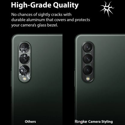 Ringke Camera Styling Lens Cover - предпазна плочка за камерата на Samsung Galaxy Z Fold 3 (черен) 3