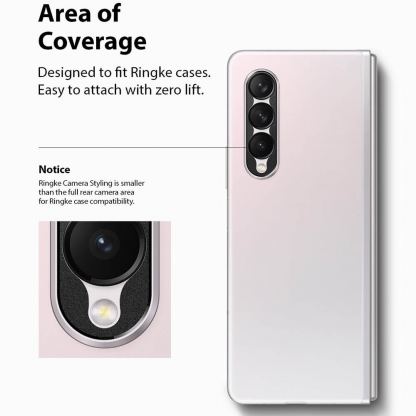 Ringke Camera Styling Lens Cover - предпазна плочка за камерата на Samsung Galaxy Z Fold 3 (черен) 7