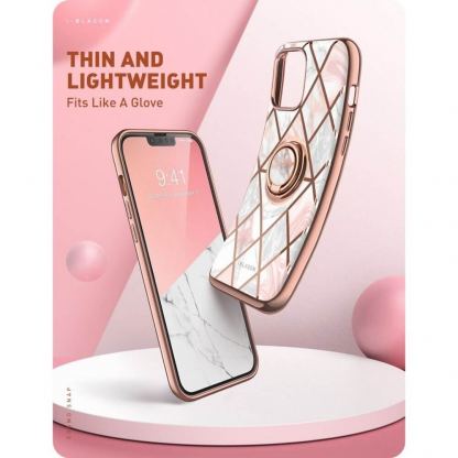 i-Blason Cosmo SupCase Protective Case - удароустойчив хибриден кейс с пръстен против изпускане за iPhone 13 Pro Max (розов) 3