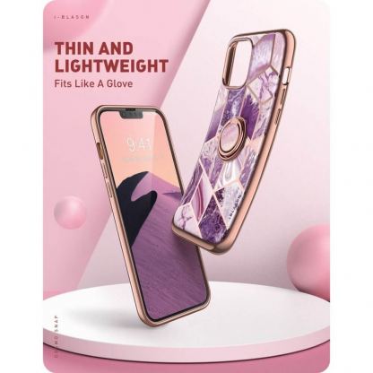 i-Blason Cosmo SupCase Protective Case - удароустойчив хибриден кейс с пръстен против изпускане за iPhone 13 Pro Max (лилав) 3