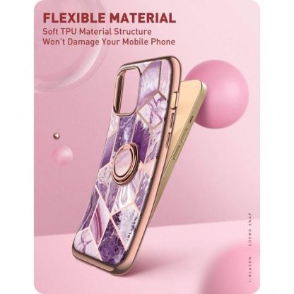 i-Blason Cosmo SupCase Protective Case - удароустойчив хибриден кейс с пръстен против изпускане за iPhone 13 Pro Max (лилав) 6