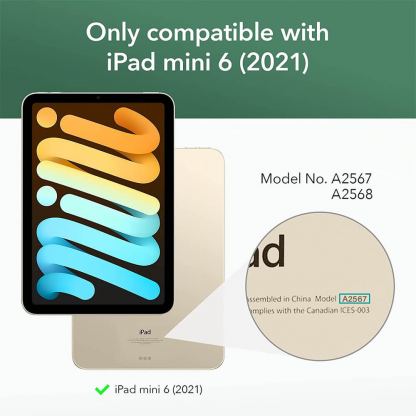 ESR Tempered Glass Screen Protector - калено стъклено защитно покритие за дисплея на iPad mini 6 (2021) (прозрачен) 2