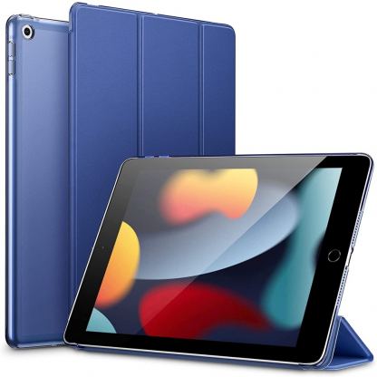 ESR Ascend Trifold Case - полиуретанов калъф с поставка за iPad 9 (2021), iPad 8 (2020), iPad 7 (2019) (тъмносин) 5