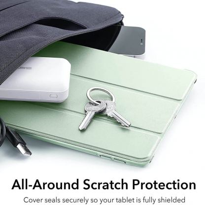 ESR Ascend Trifold Case - полиуретанов калъф с поставка за iPad 9 (2021), iPad 8 (2020), iPad 7 (2019) (светлозелен) 6