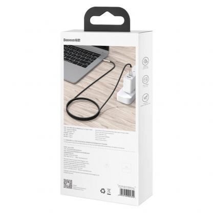 Baseus Cafule Metal Series USB-C to USB-C Cable 100W (CATJK-C01) - здрав кабел с въжена оплетка за устройства с USB-C порт (100 см) (черен) 6