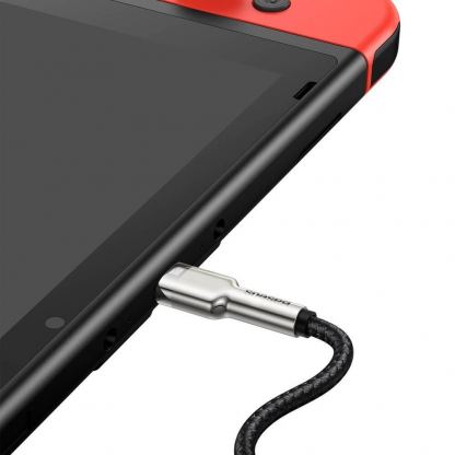 Baseus Cafule Metal Series USB-C to USB-C Cable 100W (CATJK-C01) - здрав кабел с въжена оплетка за устройства с USB-C порт (100 см) (черен) 10