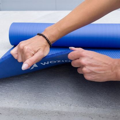 Wozinsky Gymnastic Non Slip Mat - висококачественa постелка за йогa (син) 12