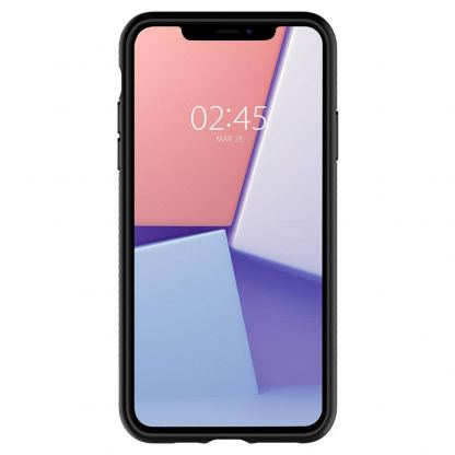 Spigen Liquid Air Case - силиконов (TPU) калъф с висока степен на защита за iPhone 11 (черен-мат)  3