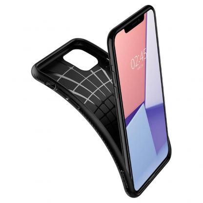Spigen Liquid Air Case - силиконов (TPU) калъф с висока степен на защита за iPhone 11 (черен-мат)  5