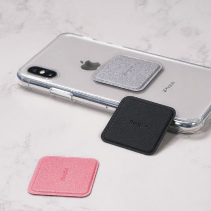 Ringke Magnetic Mount Metal Plate - два броя метална пластина с кожено покритие за магнитни поставки (черен) 8
