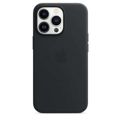Apple iPhone Leather Case with MagSafe - оригинален кожен кейс (естествена кожа) за iPhone 13 Pro (черен) 2