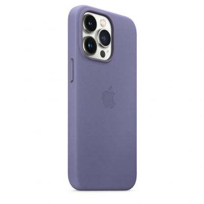 Apple iPhone Leather Case with MagSafe - оригинален кожен кейс (естествена кожа) за iPhone 13 Pro (лилав) 5