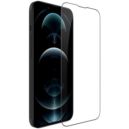 Nillkin CP PRO Ultra Thin Full Coverage Tempered Glass - калено стъклено защитно покритие за дисплея на iPhone 13 Pro Max (черен-прозрачен) 2