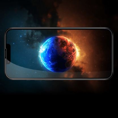 Nillkin CP PRO Ultra Thin Full Coverage Tempered Glass - калено стъклено защитно покритие за дисплея на iPhone 13, iPhone 13 Pro (черен-прозрачен) 8