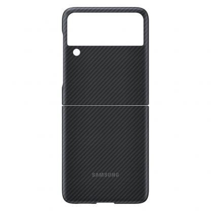 Samsung Aramid Cover Case (EF-XF711SBEGWW) - оригинален качествен тънък матиран кейс за Samsung Galaxy Z Flip 3 (черен) 6