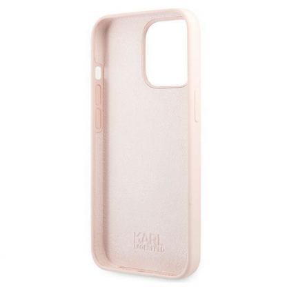 Karl Lagerfeld Karl & Choupette Silicone Case - дизайнерски силиконов кейс за iPhone 13 Pro Max (розов) 7