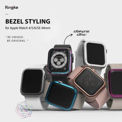 Ringke Bezel Styling - стоманена рамка с висока степен на защита за Apple Watch 44мм (тъмносин) 3