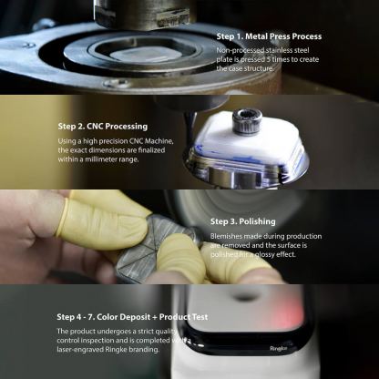 Ringke Bezel Styling - стоманена рамка с висока степен на защита за Apple Watch 44мм (тъмносин) 10