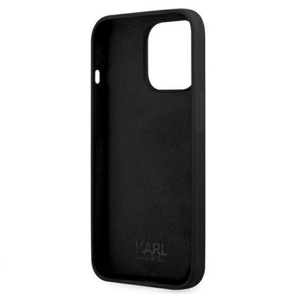 Karl Lagerfeld Head Silicone Case - дизайнерски силиконов кейс за iPhone 13 Pro (черен) 7